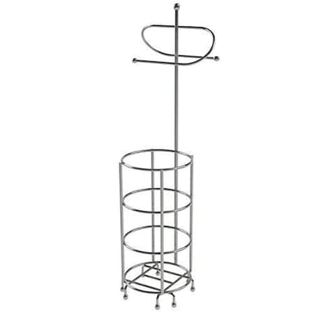 Nu Steel Standing Toilet Tissue Holder Chrome with Storage NU578088